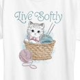 thumbnail image 3 of Instant Message - Live Softly - Women's Short Sleeve Graphic T-Shirt, 3 of 6