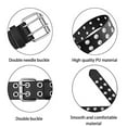 thumbnail image 4 of Langgg Ceinture Punk à Boucle en Alliage pour Jeans Femmes Intemporelle Résistante à l'Usure Blanc 110cm 1Set, 4 of 6