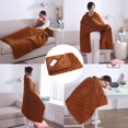 thumbnail image 2 of Electric Blanket Queen Size, USB Heated Blanket Machine Washable, Super Cozy Soft Electric Heated Shawl, 3 Heating Levels Auto Shutoff (Color : Brown, Size : 75 * 120cm), 2 of 7