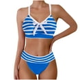thumbnail image 2 of Cameland Women Summer Plus Size Printing Swimsuit Bikini Split Swimsuit Suit, 2 of 5
