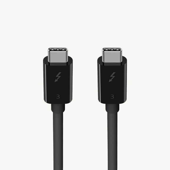Belkin Thunderbolt 3 Cable F2CD084bt0.5MBK, Black – USB-C to USB-C, 100W Charging, 1.6ft/0.5m – Fast Data Transfer, 40Gbps, 5K Display Support, Compatible with MacBook, iPad, USB-C Devices