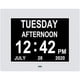 thumbnail image 1 of Reloj calendario digital extragrande con fecha, hora y día, reloj para personas mayores con discapacidad visual, 8 opciones de alarma, color blanco, 1 of 5