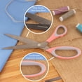 thumbnail image 5 of BambooMN Titanium Softgrip Scissors Set - Pinking, Sewing, Arts, Crafts, Office - 1 Set of 4 - Pink, 5 of 6