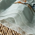 thumbnail image 6 of Boho Clothes for Women 3/4 Sleeve Cotton Linen V Neck Embroidered Blouses Trendy Summer Casual Tops by Yigetop Light blue XL, 6 of 7