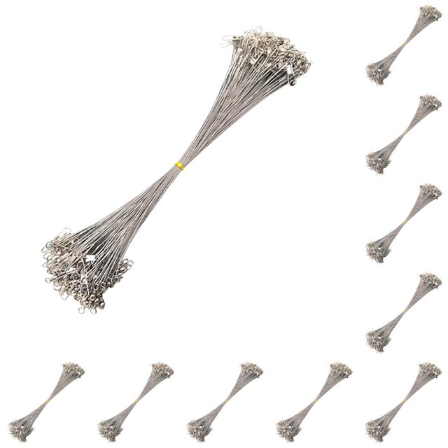 Soidarity 20 piezas hilo de pescar antimordedura alambre de acero con núcleo giratorio alambre de conexión de pesca 30cm plata 30 centimetros 10piezas Soidarity CBP151032