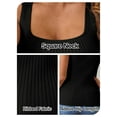 thumbnail image 4 of Qaspx Ribbed Tank Tops for Women Knit Square Neck Sleeveless Tshirts Casual Ladies Tops Summer Tanks, 4 of 4