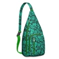 thumbnail image 1 of Hawaiian Print Sling Backpack - Colorful Monstera & Palm Leaf Design Crossbody Bag, Fashionable Multi-Functional Pack, 1 of 4