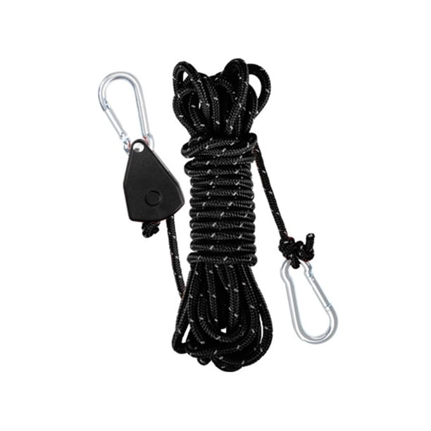 Tensor de cuerda con rodillo de 300 cm, resistente, para exteriores, senderismo, navegación, acampada, ajustador de cuerda tensora.