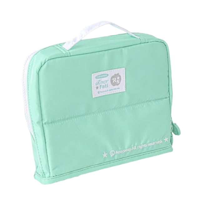 Estuche para lápices, multiusos, estético, con cierre de cremallera, portátil y único. Verde