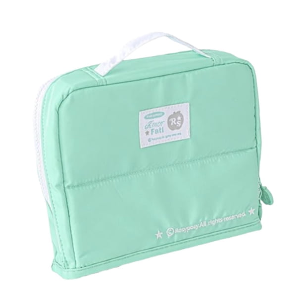 Estuche para lápices, multiusos, estético, con cierre de cremallera, portátil y único. Verde