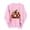 Pink, variant on TKLPEHG Womens Thanksgiving Tops Crew Neck Pumpkin Graphic Sweatshirt Long Sleeve Loose Fit Fall Fashion Tops Casual Holiday Pullover (Black,L)
