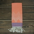 thumbnail image 2 of Peach & Oak Single Kitchen Towel, Coral Chevron Pattern, 2 of 5