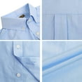 thumbnail image 2 of Coevals Club Men Short Sleeve Button Down Up Cotton Shirt (Blue 1# 3XL), 2 of 4