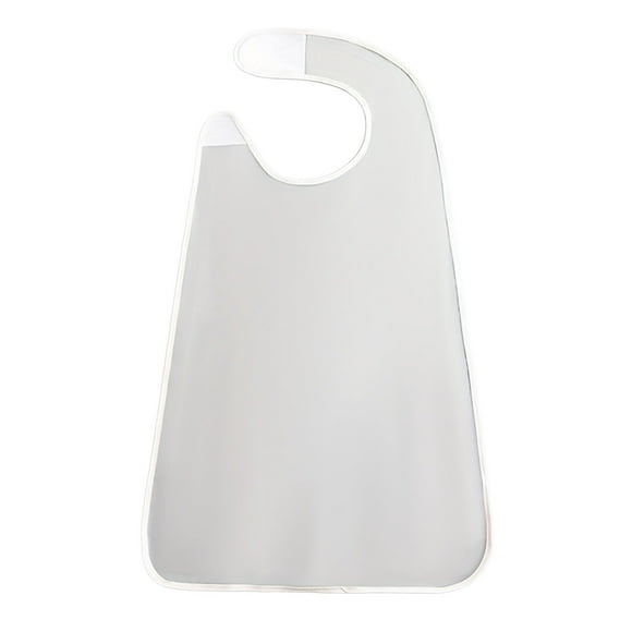 Btomtd Bib For Adults Men Women Eating Cloth For Elderly Seniors And Disabled Adjustable Bib Clothing Protectors Washable, White