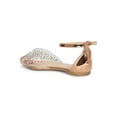 thumbnail image 3 of Women Rhinestone Encrusted Lucite Pointed Toe Ankle Strap Flat 19570, 3 of 6