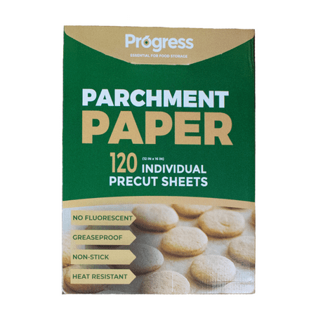 Progress Precut Parchment Paper Sheets – 120 CT – 12 x16 – 20 packs/case Progress Precut Parchment Paper Sheets – 120 CT – 12 x16 – 20 packs/case