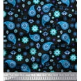thumbnail image 1 of Soimoi Polyester Crepe Fabric Floral & Paisley Decor Fabric Printed Yard 42 Inch Wide, 1 of 3