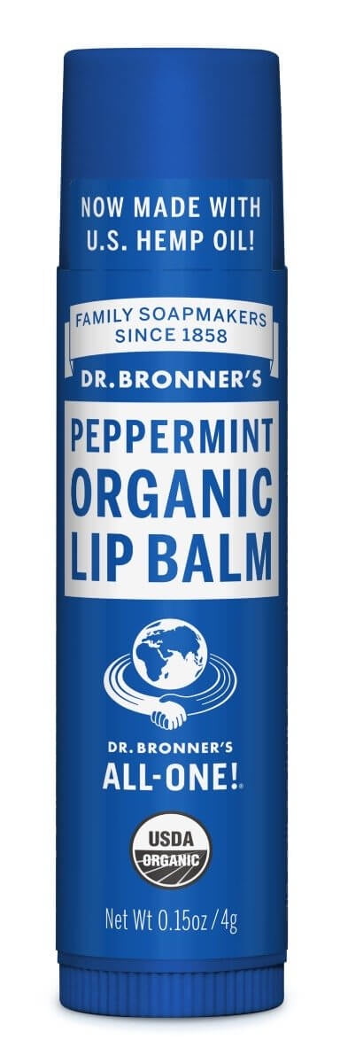 Dr. Bronner's Organic Lip Balm Peppermint 0.15 oz (1pack)