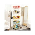 thumbnail image 3 of 3/5-Layer Wheeled Mobile Bookshelf Storage Cart - Compact Rolling Bookshelf For Learning Organizer, Home Office, Classroom, Bedroom, Library - Space Saving And EasyTo Assemble - Suitable For Students, 3 of 10