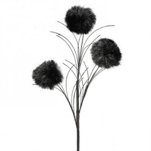35" Glitter Pom Pom Spray: Black
