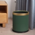 thumbnail image 2 of Open Top Trash Can Kitchen Trash Bin Dustbin Rustic Waste Container Waste Can Garbage Can for Home Dining Room Dorm Farmhouse Deep Green, 2 of 8