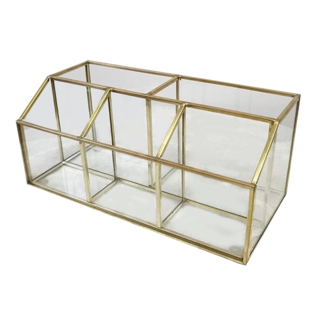 Bandeja del soporte de la barra de labios para el soporte de exhibición del almacenamiento de la joyería con la caja transparente del cepillo del maqu Zulema Estuche de almacenamiento de joyería cosmética