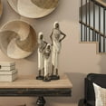 thumbnail image 4 of 15", 20", 24"H White Polystone Standing African Woman Sculpture with Intricate Jeweled Details, by DecMode (3 Count), 4 of 19