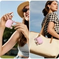 thumbnail image 3 of Suitable for AirPods Pro 3 phone case (2025 new model), soft silicone phone case with cleaner and keychain, providing comprehensive protection (pink), 3 of 7