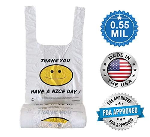 AMZ Supply Thank You Plastic Bags 11.5x6.5x22 T-Shirt Bags Thickness 0.65 Mil Shopping Bags Pack of 800