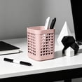 thumbnail image 3 of Clearance Under $0.84! 1PC Heart Cutout Desk Organizer, Multi-Compartment Pencil Cup Holder with Decorative Design, Plastic, for Stationery, Pink, One Size, 3 of 5