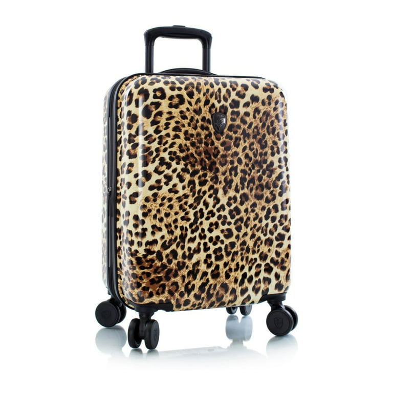 Heys America 3-Piece Set Hardside Brown Luggage Spinner Leopard