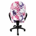 thumbnail image 3 of Abstract Office Chair Slipcover, Paint Stains Expressionism Inspired Modern Art Surreal Shapes Pattern, Protective Stretch Decorative Fabric Cover, Standard Size, Pink Purple White, by Ambesonne, 3 of 5