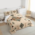 thumbnail image 3 of Feelyou Retro Western Aztec Queen Comforter Set, Hippie Wheat Triangle Bedding Set, 3pcs, 3 of 8