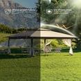 thumbnail image 4 of Ataucjin 13x13  Gazebo, Outdoor Canopy Tent with Mosquito Net, Height Adjustable Canopy Gazebo, Large Shade Tent for Camping, Lawn, Backyard, Garden, Patio, 4 of 8