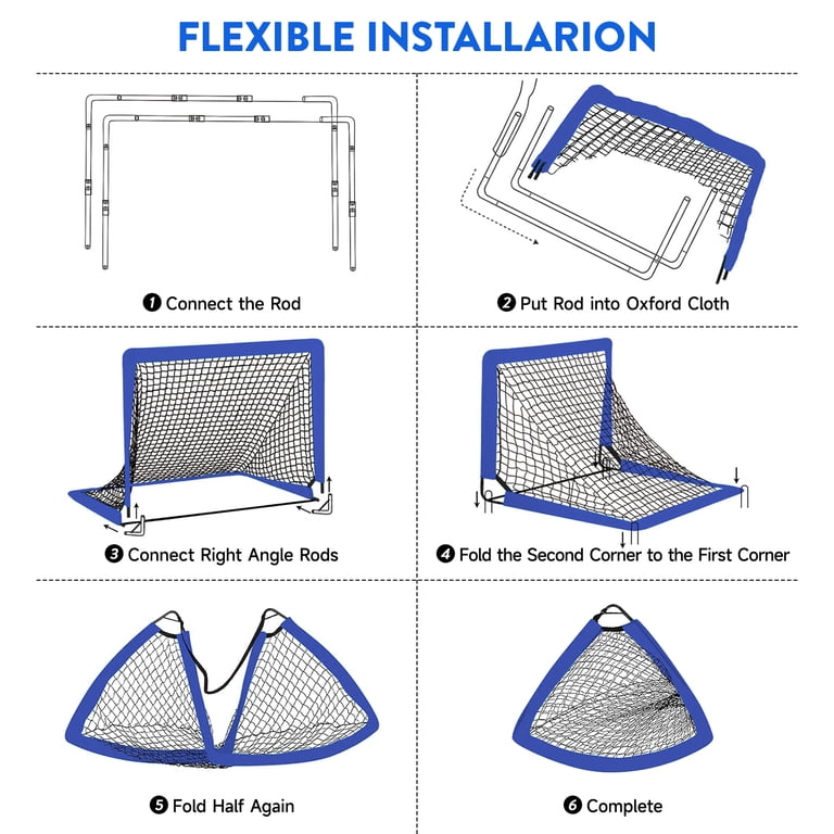 LNOW Portable Soccer Goals Set, 4' x 3' ft photo 2
