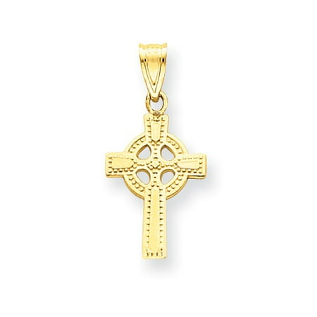 14k Yellow Gold Celtic Cross Pendant