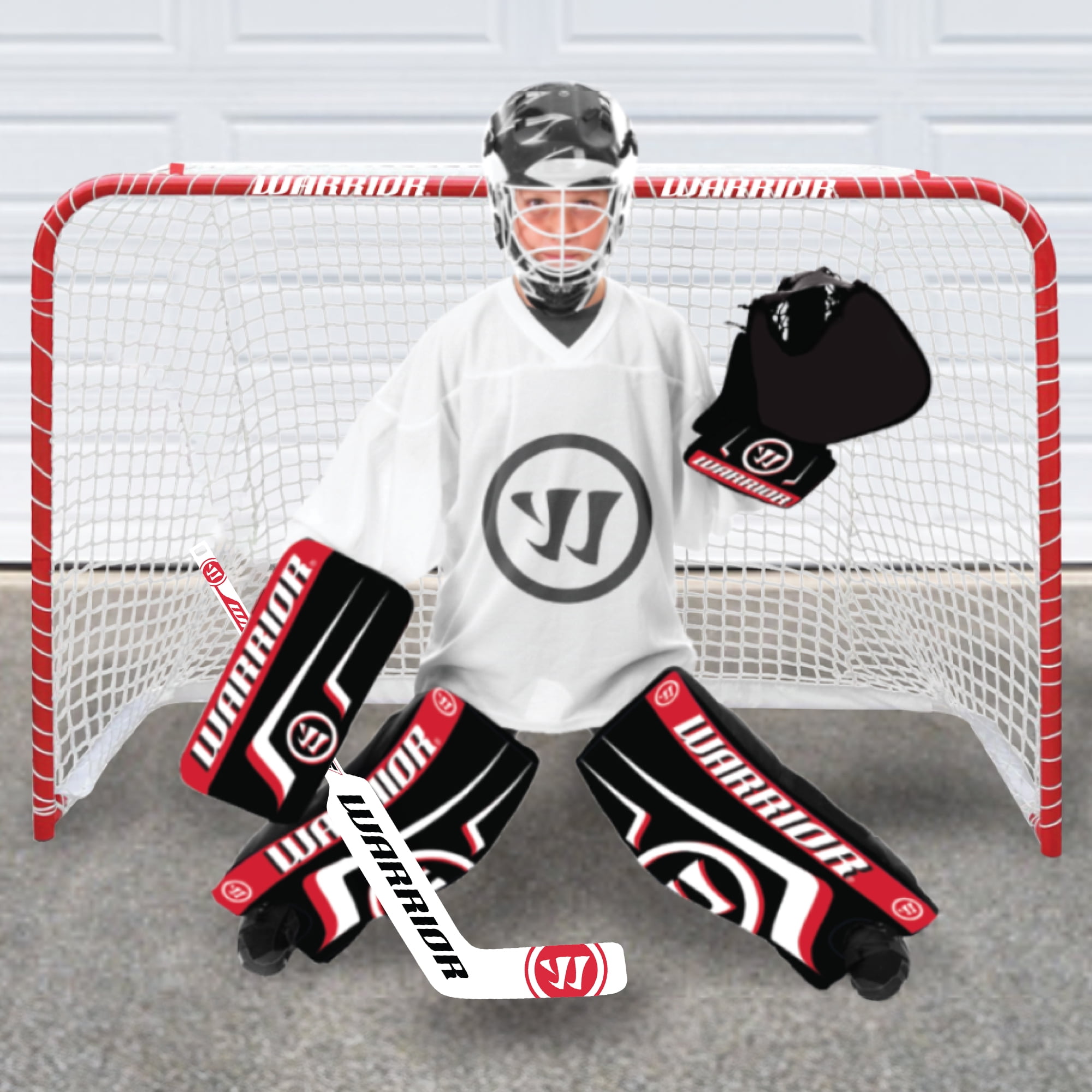 Warrior Pro-Style 25" Mini Hockey Goalie Stick - White - Unisex - ABS - Perfect for Beginners & Kids