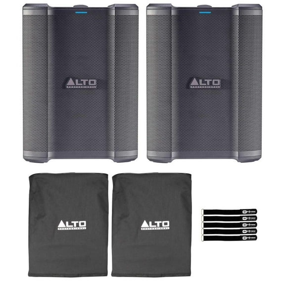 Alto Professional BUSKER 200W Premium Battery Powered Portable PA 2-Pack with Covers Package