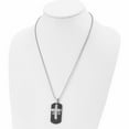 thumbnail image 4 of Stainless Steel Polished Black Ip-Plated Dog Tag With Cz Cross Necklace Made In China -Jewelry By Sweet Pea, 4 of 8