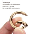 thumbnail image 4 of GFDYREE 28x20x4mm Spring Gate O Rings, 5 Pack Round Snap Clip Zinc Alloy for Keyrings Buckle, Light Gold, 4 of 5