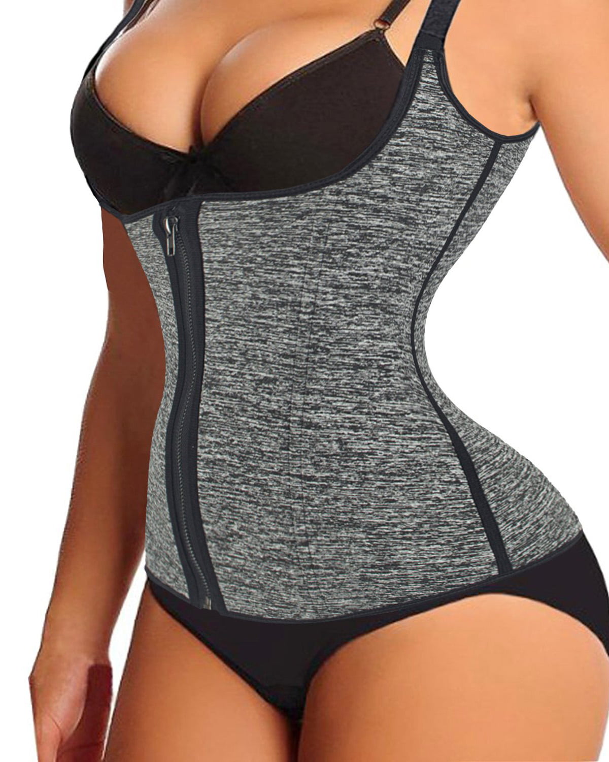 Dainzusyful Sweat Vest Waist Trainer for Women Weight Loss Sauna Slimming Vest Adjustable Body Shaper Trimmer Belt 