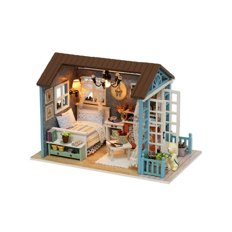 Doll Houses Diy Miniature Wooden Furniture Kit,handmade Doll House