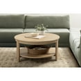 thumbnail image 3 of Kate and Laurel Foxford Tiered Round Coffee Table, 34 x 34 x 17, Light Natural, Transitional Two-Tier Circle Living Room Table with Storage and Resilient Wood Construction, 3 of 11