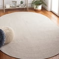 thumbnail image 2 of SAFAVIEH Braided Gino Distressed Machine Washable Reversible Area Rug, Ivory/Light Grey, 5' x 8' Oval, 2 of 12