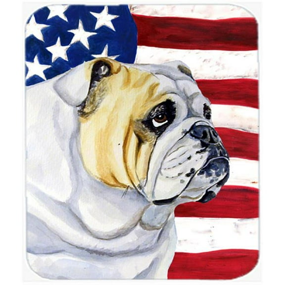 Carolines Treasures  Usa American Flag With English Bulldog Mouse Pad