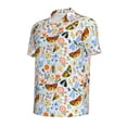 thumbnail image 3 of Daiia Insects and Flowers Pattern Men’s Polo Shirts,Solid Deck Shirt,Classic Fit, Breathable Cotton Polo for Casual and Sport Wear-Small, 3 of 9