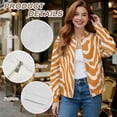 thumbnail image 6 of DISNIMO Zebra Stripe Printed Sweatshirts for Women Long Sleeve Jackets Warm Outwear Zip Up Sweatshirts with Pockets, L, 6 of 7