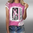 thumbnail image 4 of WREESH Breast Cancer Awareness T-Shirts For Women Pink Ribbon Short Sleeve Tees Round Neck Loose Workout Tops Pink M, 4 of 5