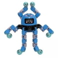 thumbnail image 1 of 2x Robot De Cadena Deformable Juguete De Que En La Oscuridad Profesional Creativo Duradero Azul, 1 of 8
