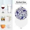 thumbnail image 6 of Yiaed Blue And White Porcelain Pattern Print Leather Coasters for Drinks - Cup Coasters Coffee Table Kitchen Table Bar, Home & Office Gifts Handmade Drink Coasters-Round Shape, 6 of 6